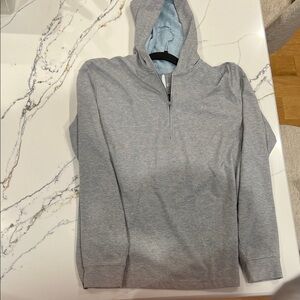 johnnie-O Light Gray Zip-Up Sweater